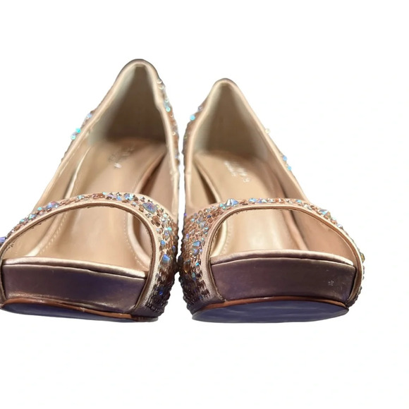 Carvela Kurt Geiger Rose Gold Lovebird Crystal-embellished Satin Stilettos - Picture 7 of 12